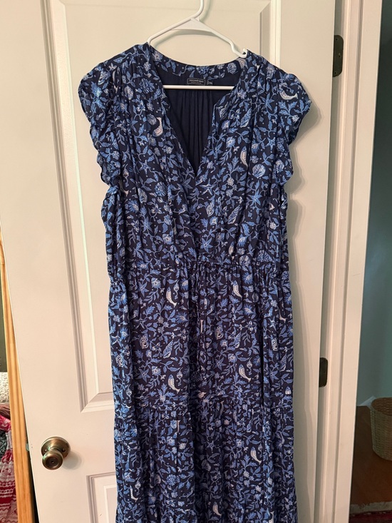 Vineyard Vines Dresses & Skirts - Vineyard Vines Abigail Women's Flutter Sleeve Midi Dress - Camila Navy XXL